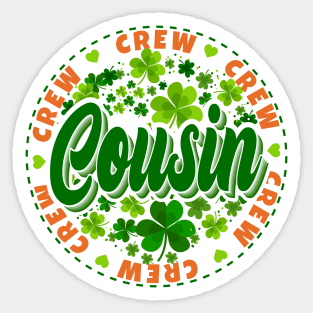 St Patrick's Day Cousin Family Matching Sticker